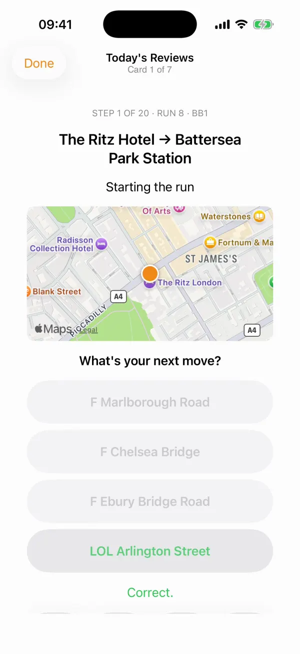 A review in TheLTK: the next turn on Run 8, The Ritz Hotel to Battersea Park Station